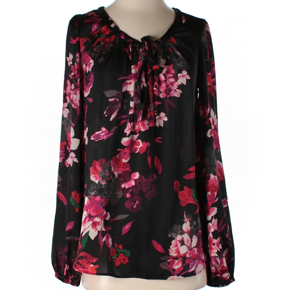 Kirna Zabete Floral Silk Blouse